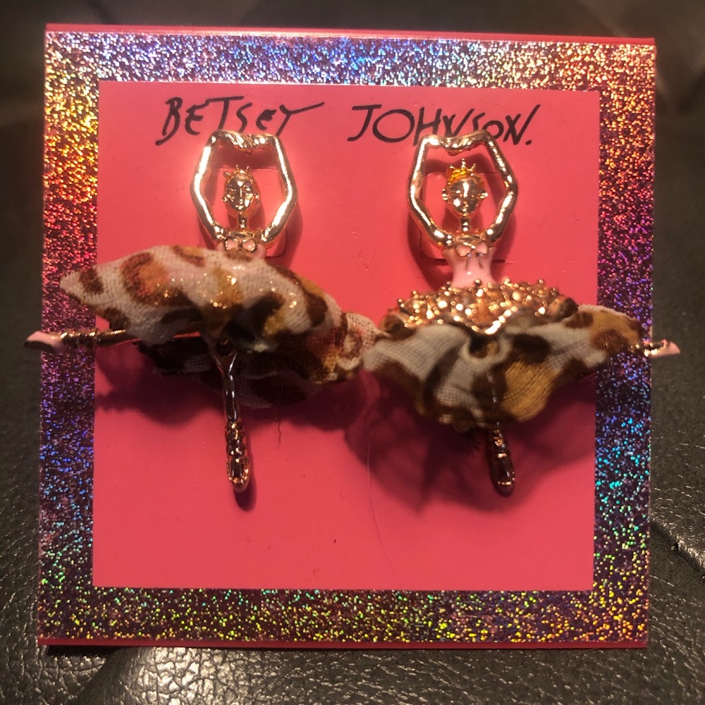Betsey Johnson ballerina post earrings